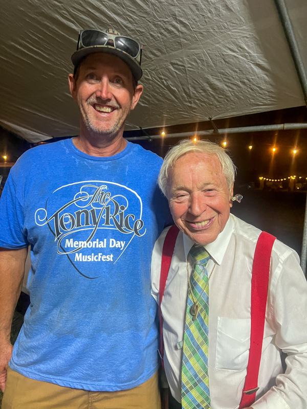 Cody Johnston and Little;e Roy Lewis at the 2026 Camp Springs Labor Day Blue Grass Festival - photo © Sandy Hatley