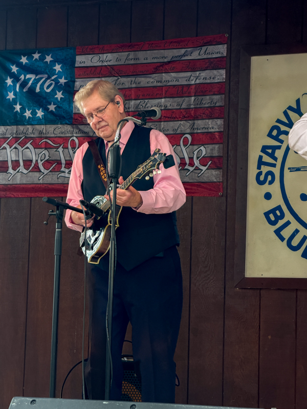 Larry Efaw at the 2026 Starvy Creek Fall Bluegrass Festival - photo © Charlie Herbst