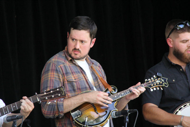 Nick Goad with the Camp Springs Bluegrass Band at the 2026 Camp Springs Labor Blue Grass Festival - photo © Laura Tate Photography