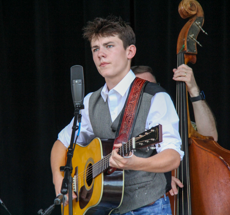 Matt Boswell with the Camp Springs Bluegrass Band at the 2026 Camp Springs Labor Blue Grass Festival - photo © Laura Tate Photography