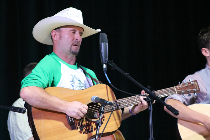 Matthew Boswell with the Camp Springs Bluegrass Band at the 2026 Camp Springs Labor Blue Grass Festival - photo © Laura Tate Photography