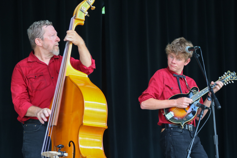 Steve Farmer and Blane Young with The Brothers Young at the 2026 Camp Springs Labor Blue Grass Festival - photo © Laura Tate Photography