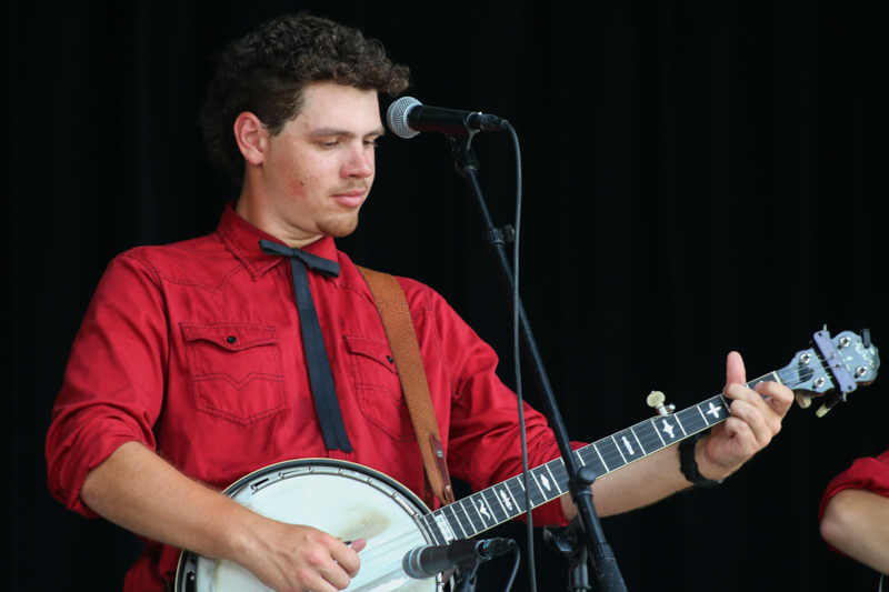 Ayden Young with The Brothers Young at the 2026 Camp Springs Labor Blue Grass Festival - photo © Laura Tate Photography