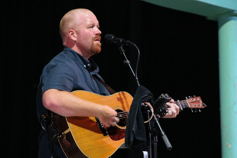 Jesse Smathers with Lonesome River Band at the 2026 Camp Springs Labor Blue Grass Festival - photo © Laura Tate Photography