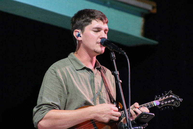 Adam Miller with Lonesome River Band at the 2026 Camp Springs Labor Blue Grass Festival - photo © Laura Tate Photography