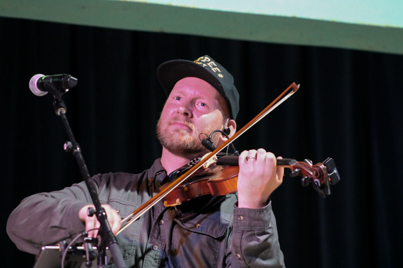 Stephen Burwell with Authentic Unlimited at the 2026 Camp Springs Labor Blue Grass Festival - photo © Laura Tate Photography