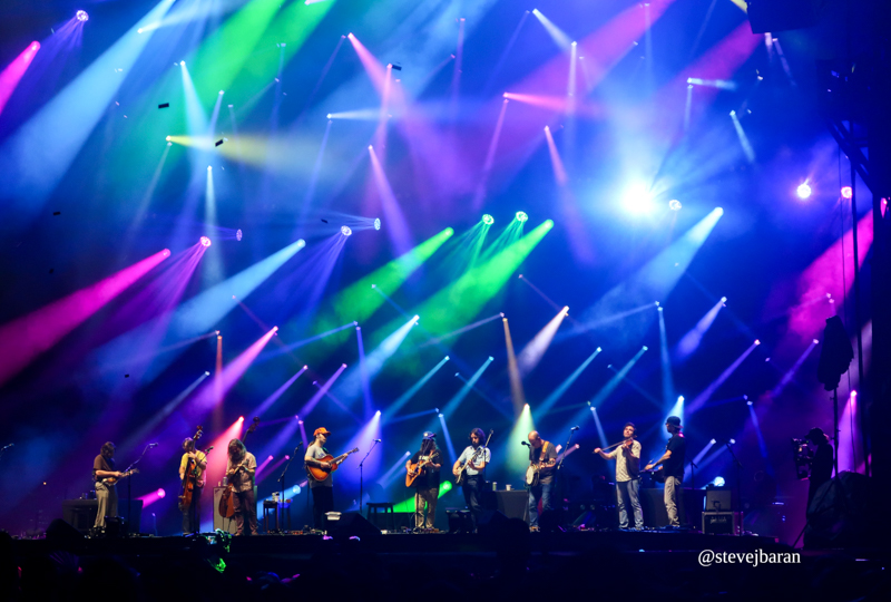 Billy Strings and his band join Greensky Bluegrass at the Ionia Freak Fair - photo © Steve Baran