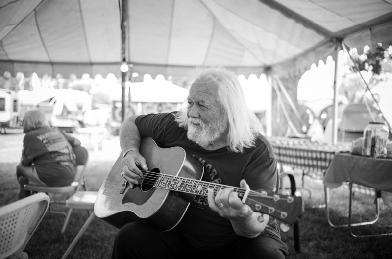 Jesse Smith, Pickin' Parlor campsite, 54th Annual Walnut Valley Festival, Tuesday, September 16th, 2026. Winfield, Kansas. Photo by Jeromie Stephens © 2026