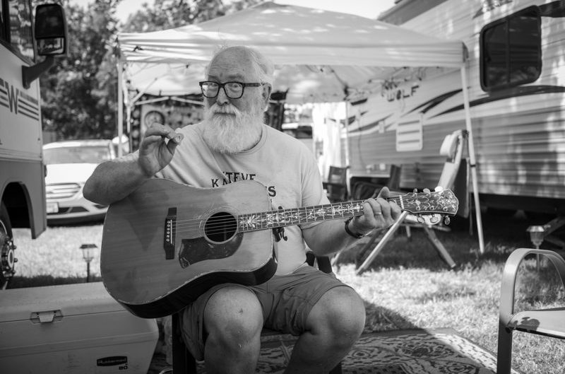 Pickin' Parlor campsite, 54th Annual Walnut Valley Festival, Wednesday, September 17th, 2026. Winfield, Kansas. Photo by Jeromie Stephens © 2026