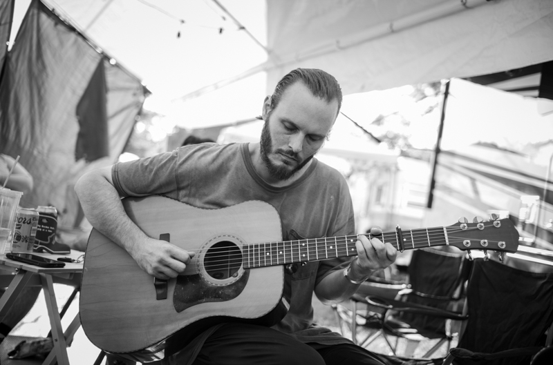Eric Shumacher, campsite jam, 54th Annual Walnut Valley Festival, Thursday, September 18th, 2026. Winfield, Kansas. Photo by Jeromie Stephens © 2026