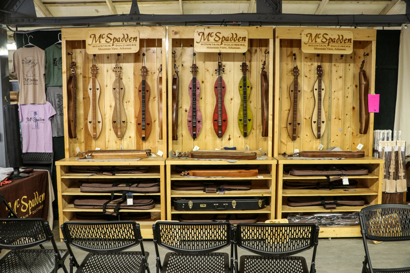 McSpadden dulcimers at the 2026 Walnut Valley Festival - photo © G. Nicholas Hancock