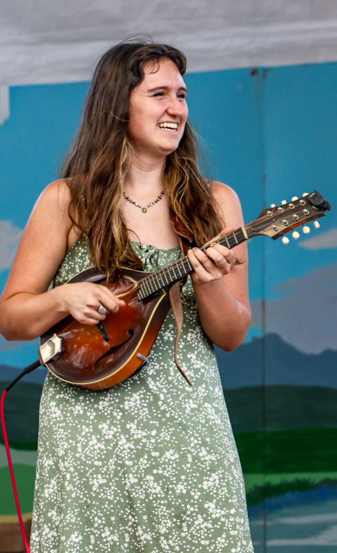 Megan Cody with The Cody Sisters at the 2026 Walnut Valley Festival - photo © G. Nicholas Hancock