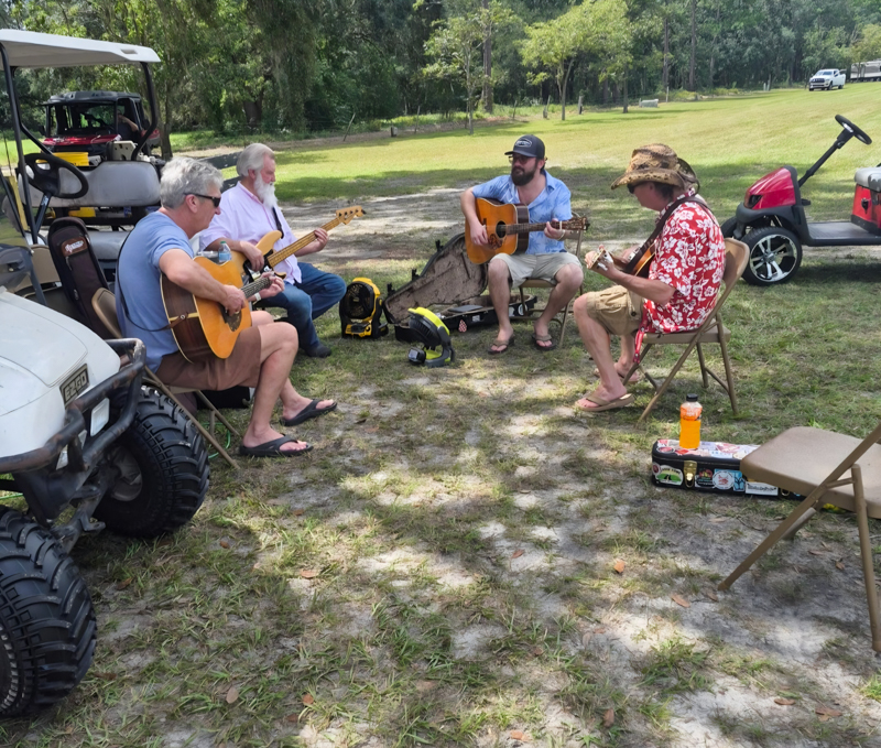 Jamming at the 2026 Twin Oaks Bluegrass Festival