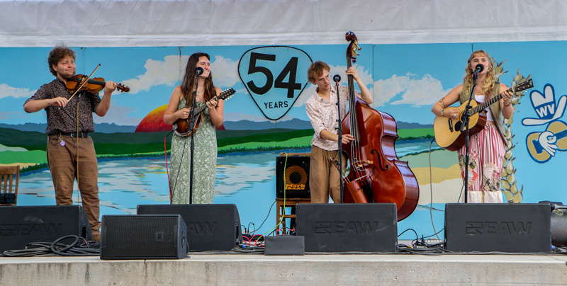 The Cody Sisters at the 2026 Walnut Valley Festival - photo © G. Nicholas Hancock