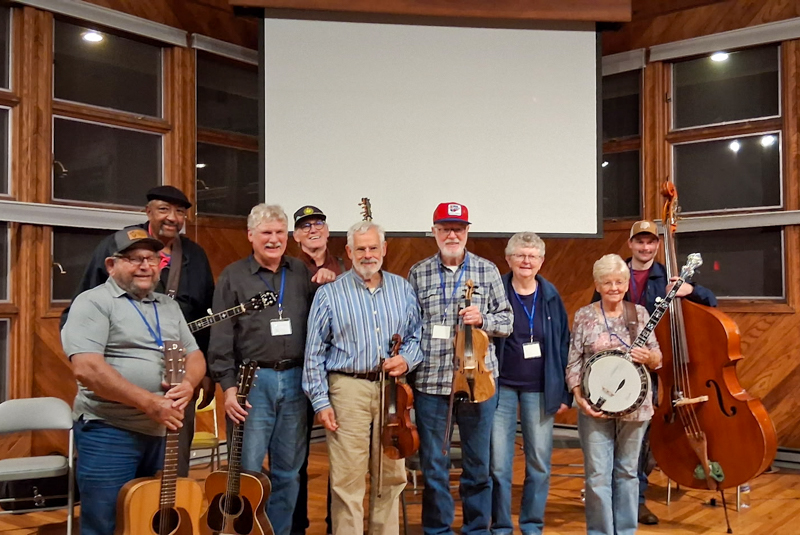 Lifetime of Learning Elders Segment, L:R: Chester McMillian, Carl Johnson, Jim Lloyd, Tommy Bledsoe, Jimmy Costa, Richard Bowman, Kay Justice, Linda Neal, with Will Eller at the 2026 JAM retreat