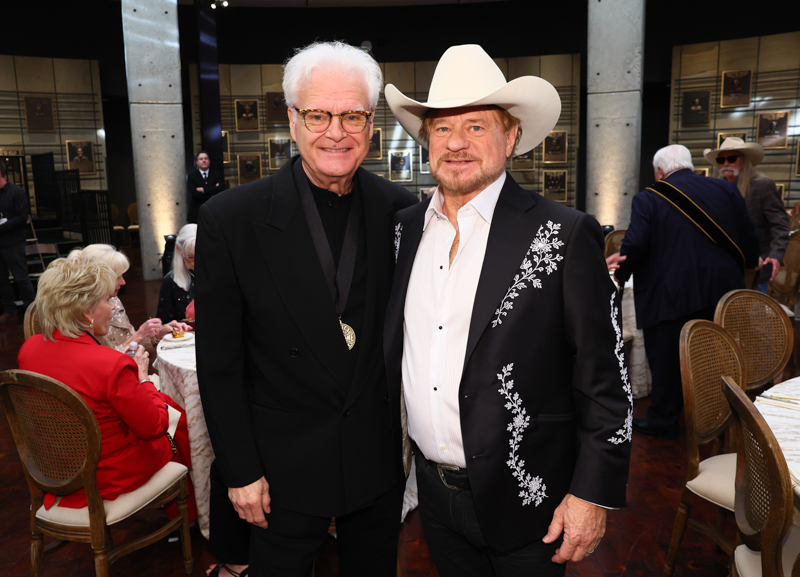 Ricky Skaggs and Paul Overstreet attend the Country Music Hall of Fame and Museum Class of 2026 Medallion Ceremony at Country Music Hall of Fame and Museum on October 18, 2026 in Nashville, Tennessee. (Photo by Terry Wyatt/Getty Images for Country Music Hall of Fame and Museum)