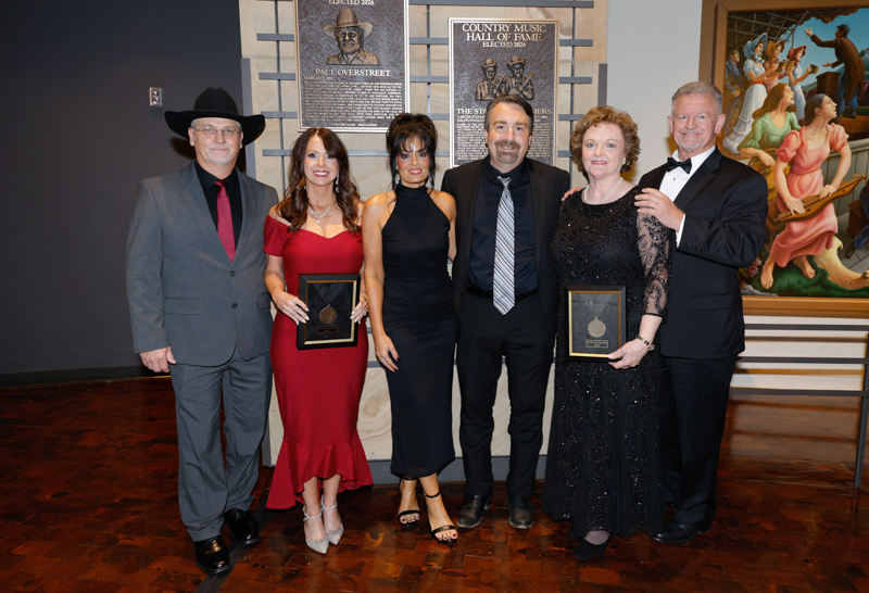 Brian Marshall, Lisa Stanley Marshall, Kristi Stanley, Ralph Stanley II, Jeanie Stanley Allinder and  Davey Allinder attend the Country Music Hall of Fame and Museum Class of 2026 Medallion Ceremony at Country Music Hall of Fame and Museum on October 18, 2026 in Nashville, Tennessee. (Photo by Jason Kempin/Getty Images for Country Music Hall of Fame and Museum)