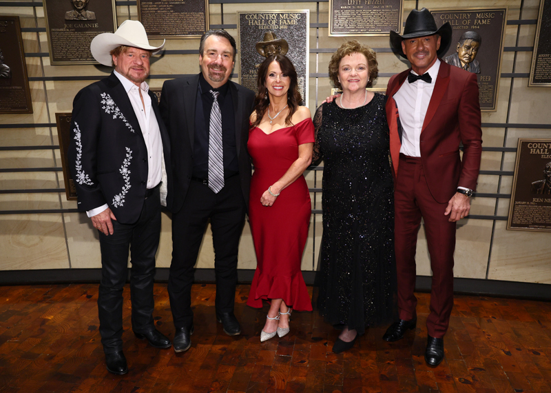Paul Overstreet, Ralph Stanley II, Lisa Stanley Marshall, Jeanie Stanley Allinder and Tim McGraw attend the Country Music Hall of Fame and Museum Class of 2026 Medallion Ceremony at Country Music Hall of Fame and Museum on October 18, 2026 in Nashville, Tennessee. (Photo by Terry Wyatt/Getty Images for Country Music Hall of Fame and Museum)