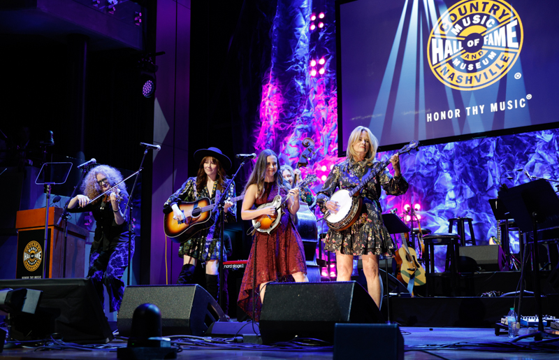 Becky Buller, Molly Tuttle, Sierra Hull and Alison Brown of First Ladies of Bluegrass perform onstage during the Country Music Hall of Fame and Museum Class of 2026 Medallion Ceremony at Country Music Hall of Fame and Museum on October 18, 2026 in Nashville, Tennessee. (Photo by Jason Kempin/Getty Images for Country Music Hall of Fame and Museum)