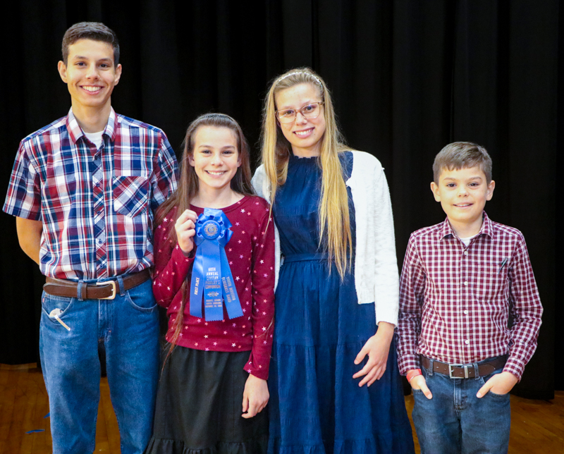 4 Walls, 1st place Youth Bluegrass Band at the 2026 Granite Quarry Fiddlers' Convention - photo © G. Nicholas Hancock