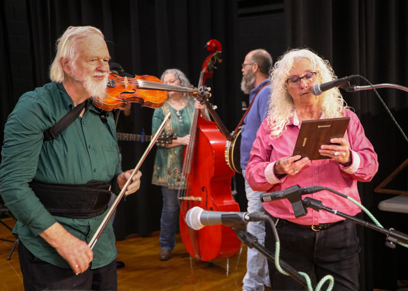 Al McCanless and Vivian Hopkins at the 2026 Granite Quarry Fiddlers' Convention - photo © G. Nicholas Hancock
