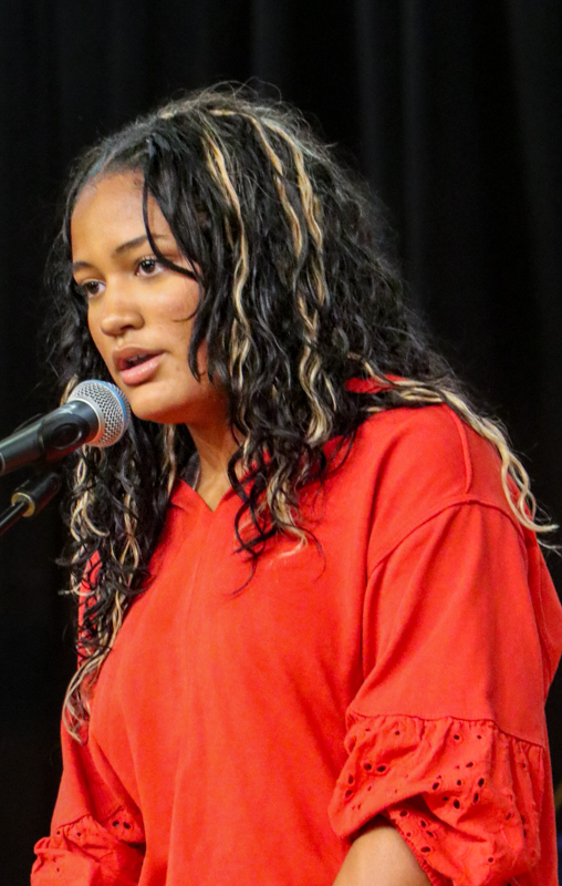 Ava Hilliard in Youth Vocal competition at the 2026 Granite Quarry Fiddlers' Convention - photo © G. Nicholas Hancock