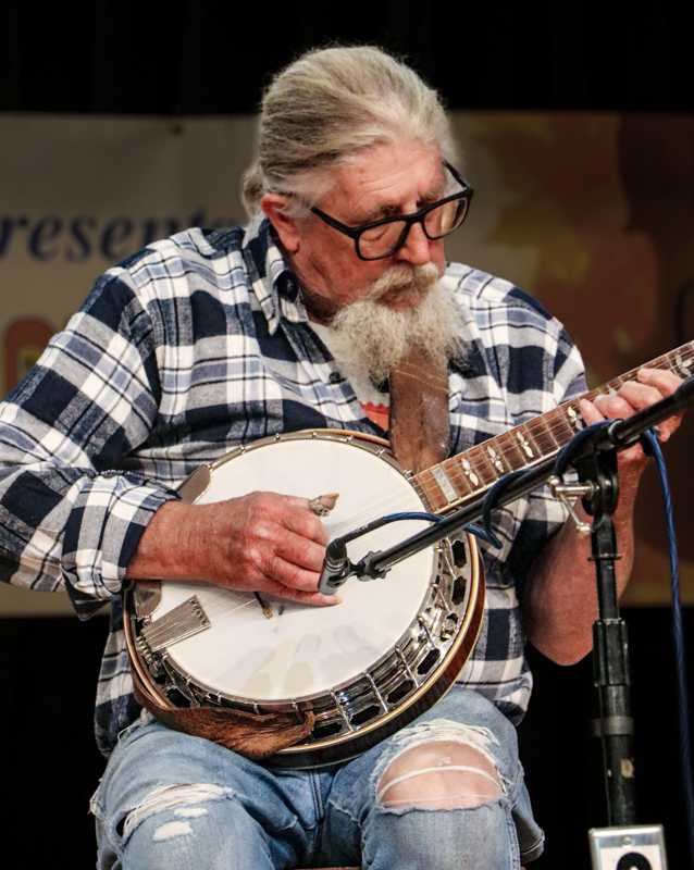 Dale Mills in Adult Bluegrass Banjo competition at the 2026 Granite Quarry Fiddlers' Convention - photo © G. Nicholas Hancock
