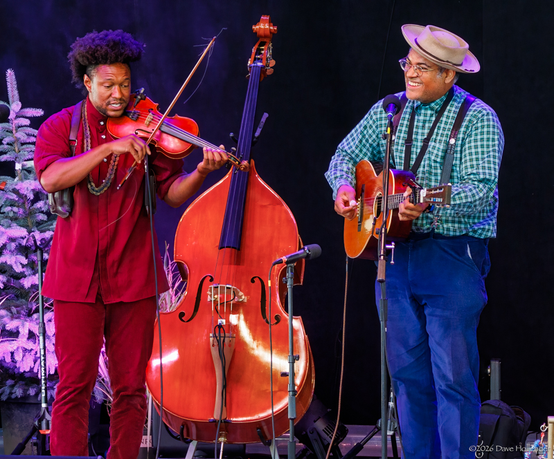 Brian Farrow and Dom Flemons at Pickin' in the Pines '26 - photo © Dave Hollender