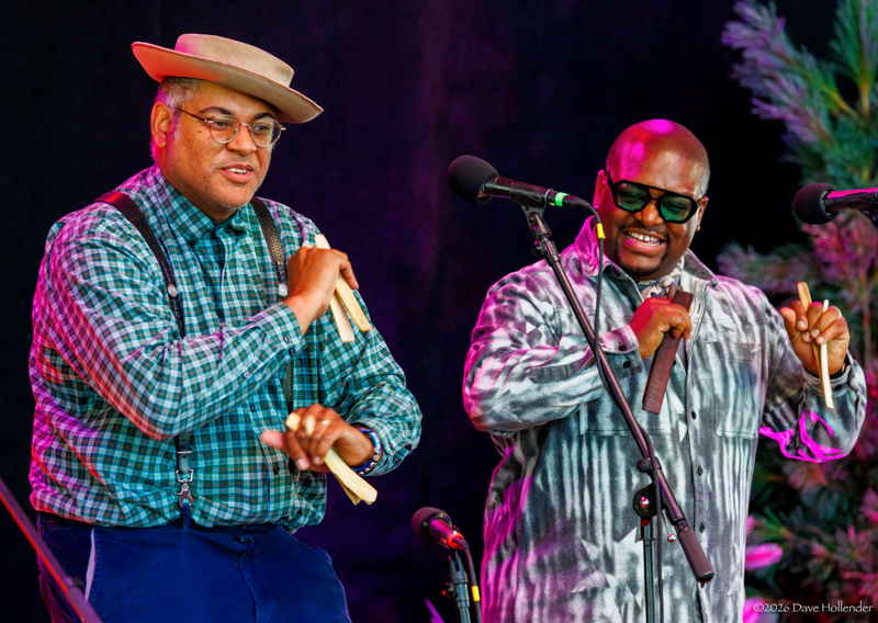 Dom Flemons and Dante Pope at Pickin' in the Pines '26 - photo © Dave Hollender
