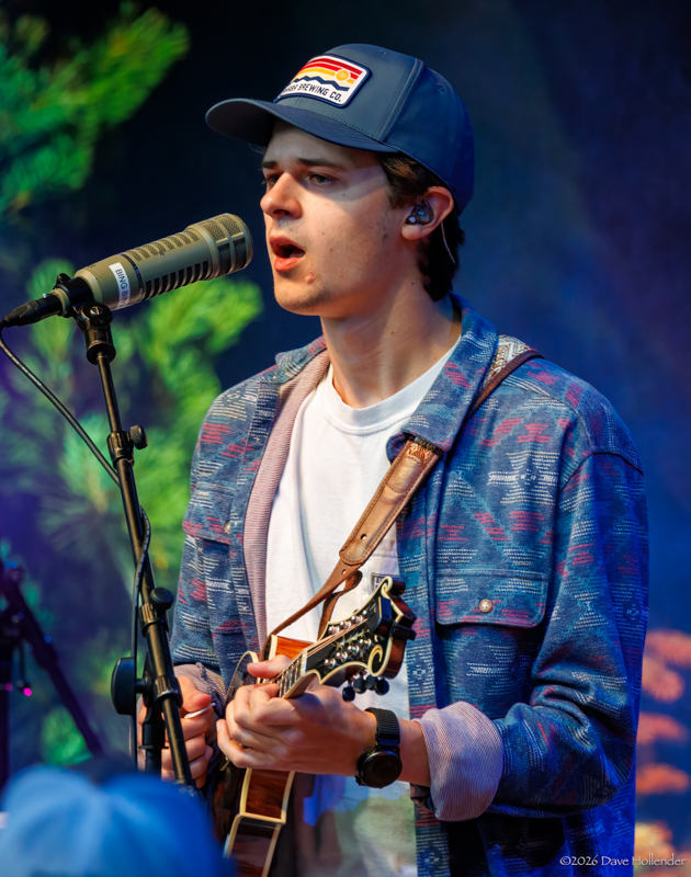 Drury Anderson with Mountain Grass Unit at Pickin' in the Pines '26 - photo © Dave Hollender