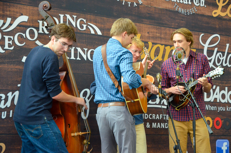 Exhibit Hall Stage at World of Bluegrass '26 - photo © Roger Black