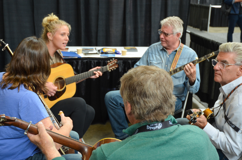 Exhibit Hall jam at World of Bluegrass '26 - photo © Roger Black