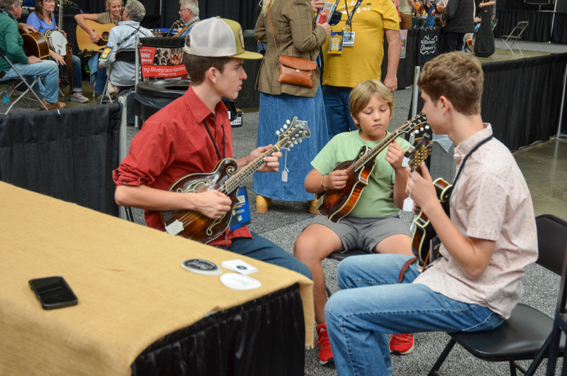 Exhibit Hall jam at World of Bluegrass '26 - photo © Roger Black