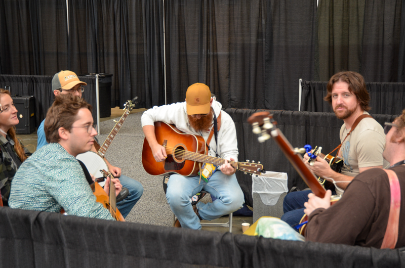 Exhibit Hall jam at World of Bluegrass '26 - photo © Roger Black