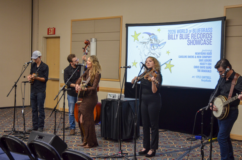 Caroline Owens showcasing at World of Bluegrass '26 - photo © Roger Black