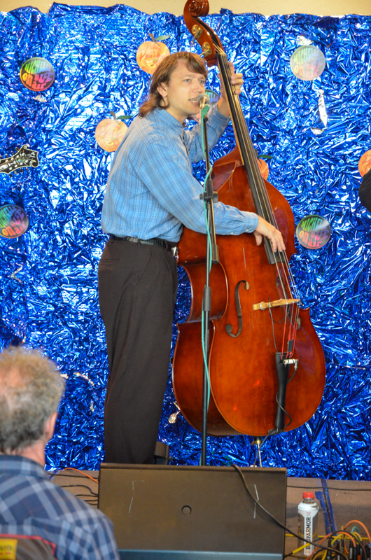 Nico Hamby with Special Consensus at World of Bluegrass 2026 - photo © Roger Black