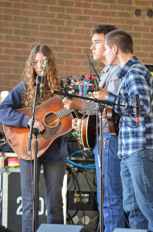 Kids on Bluegrass band performs at Pickin' in the Park '26 - photo © Roger Black