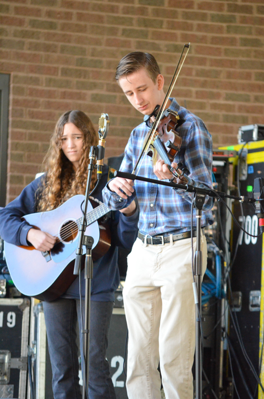 Kids on Bluegrass band performs at Pickin' in the Park '26 - photo © Roger Black