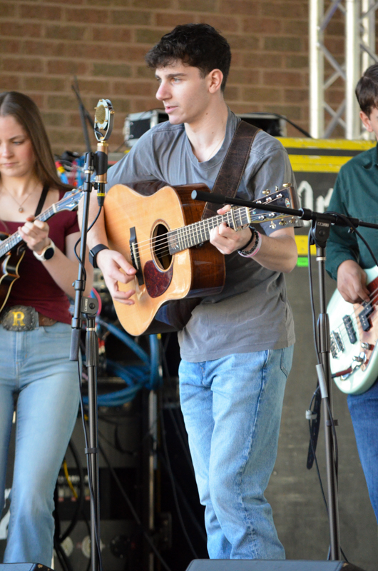 Kids on Bluegrass band performs at Pickin' in the Park '26 - photo © Roger Black