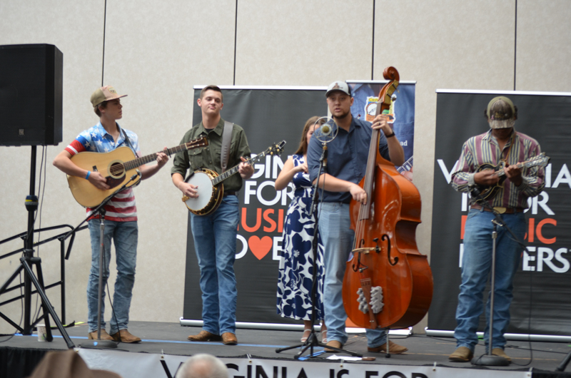 Kids on Bluegrass band performs at Pickin' in the Park '26 - photo © Roger Black