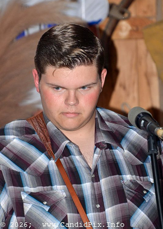 Elijah Boggs with Dreyden Gordon & The Ridge Runners at the 2026 Fay Fest - photo © Bill Warren