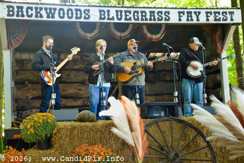 Michigan Bluegrass Band at the 2026 Backwoods Bluegrass Fay Fest - photo © Bill Warren
