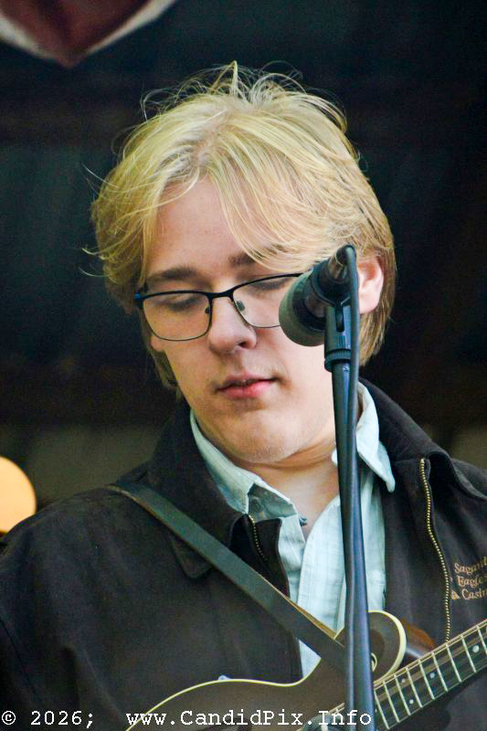 Gavin Conley with the Michigan Bluegrass Band at the 2026 Backwoods Bluegrass Fay Fest - photo © Bill Warren