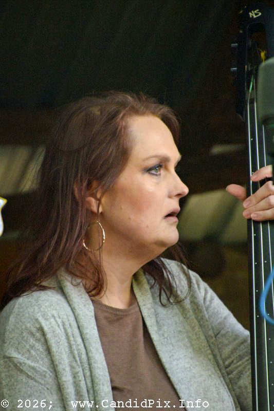 Jennifer Zapolnik with Harbourtown at the 2026 Backwoods Bluegrass Fay Fest - photo © Bill Warren