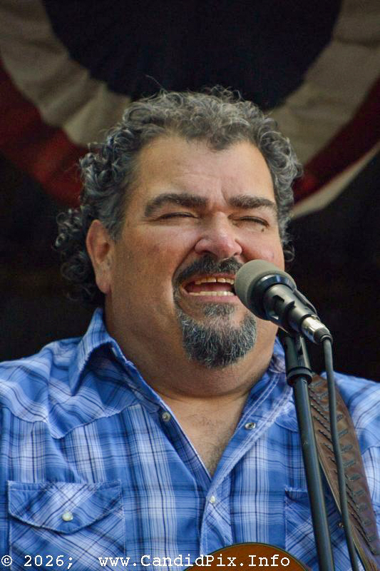 Dave Adkins with Mountain Soul at the 2026 Backwoods Bluegrass Fay Fest - photo © Bill Warren