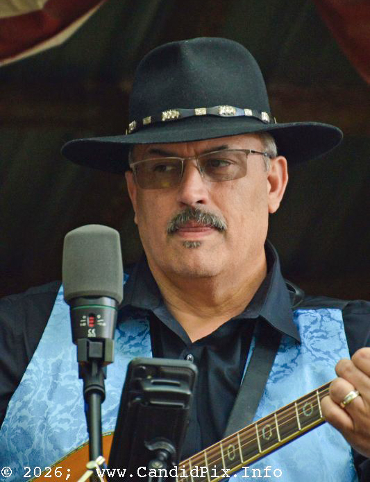 Tracy Evans with Riverbend at the 2026 Backwoods Bluegrass Fay Fest - photo © Bill Warren