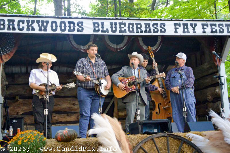 Dreyden Gordon & the Ridge Runners at the 2026 Backwoods Bluegrass Fay Fest - photo © Bill Warren