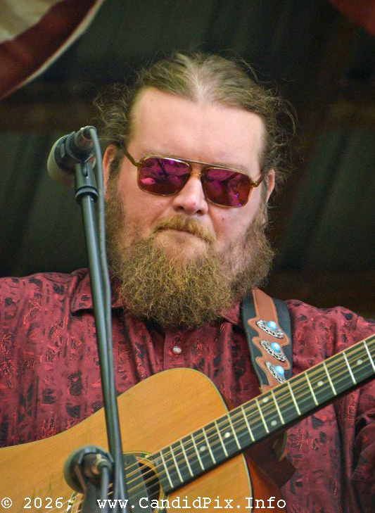 Cliff Gelina with Breakin' Strings at the 2026 Backwoods Bluegrass Fay Fest - photo © Bill Warren