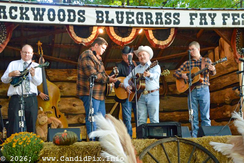 Dreyden Gordon & the Ridge Runners at the 2026 Backwoods Bluegrass Fay Fest - photo © Bill Warren