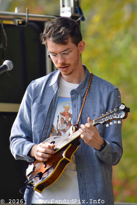 Micah Nichol with Blueroads at the inaugural Fenton Bluegrass Festival (10/10/26) - photo © Bill Warren